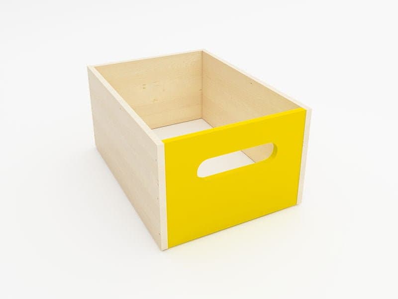 Bac en bois profond – Jaune