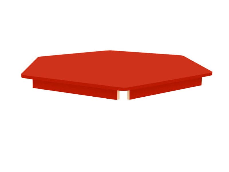 Plateau hexagonal coloré – rouge
