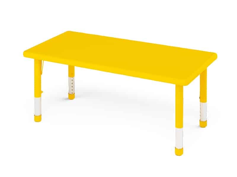 Table papillon rectangulaire jaune